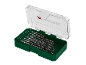 Wood drill bit set in a green case, sizes from 3 to 10 mm.