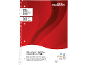 Red spiral-bound notepad A4, 80 squared sheets, 70 gsm.