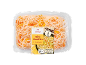 Japanese style rice noodles with vegetables in a container, ready in 3 minutes.