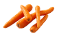 Several fresh, orange carrots placed on a black background.