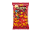 Red package of Halloween vampire snacks, paprika flavour and vegan.