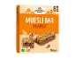 Packaging of peanut muesli bars with Nutri-Score A, 8 bars, 200g.