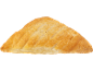 Golden triangular puff pastry with filling