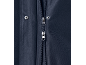 Zipper and snap buttons on a navy blue garment.