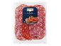 Three types of sliced Italian salami: Salame Fino all'Aglio, Salame Ventricina, Salame Bottega, 100g.