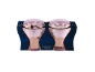 Two caramel macchiato ice cream cups in dark blue packaging