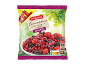 Packaging of frozen berry mix with raspberries and sour cherries, 1000g, unsweetened.