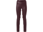 Burgundy faux leather leggings with a high waist.