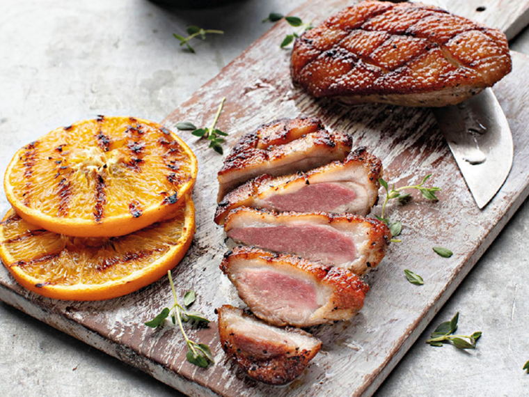 Warm Duck Salad with Beetroot and Pomegranate