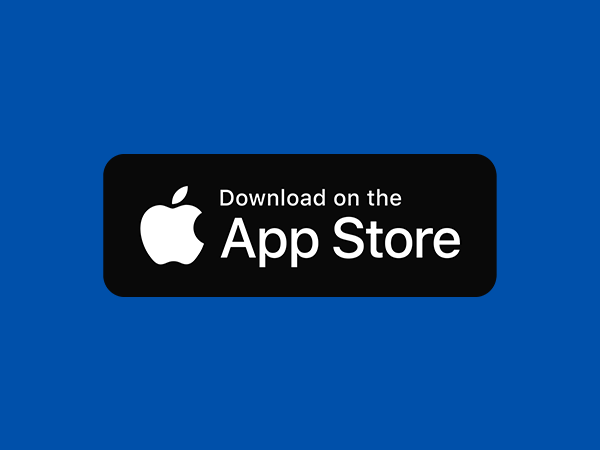 Download on the App Store button with Apple logo on a blue background.