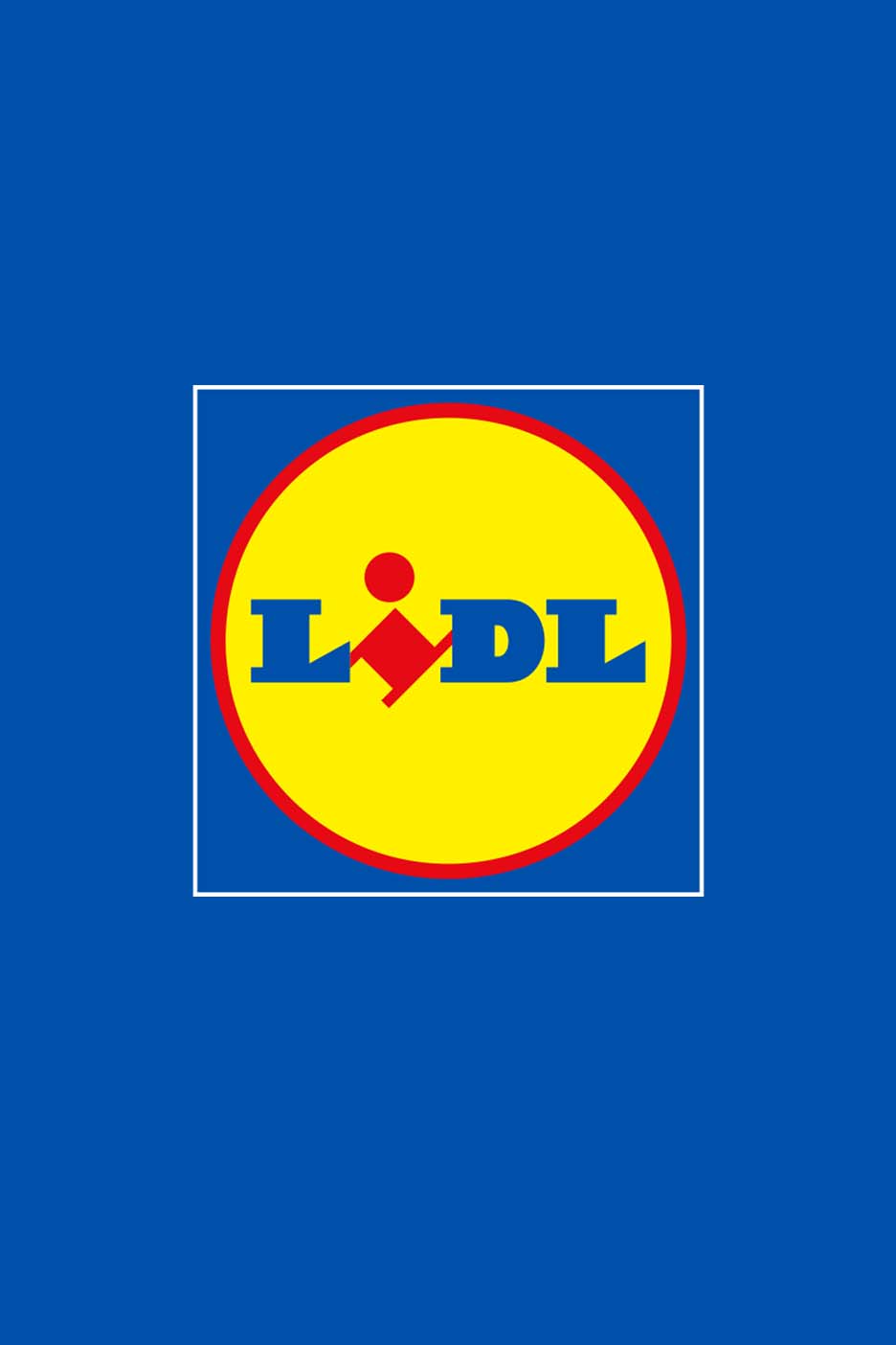 Blue and yellow circular logo with the word 'LIDL' in blue letters.