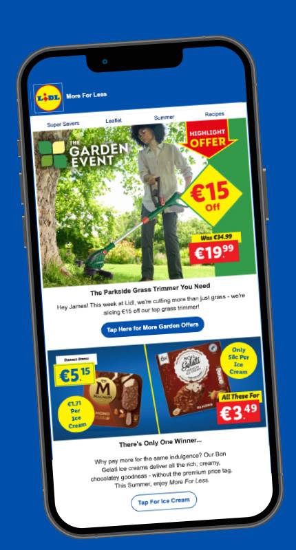 Lidl's summer sale features a Parkside grass trimmer and Magnum ice cream.